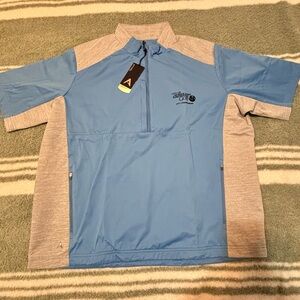 XXL Antigua Light Blue and Gray 1/2 Zip Pullover
